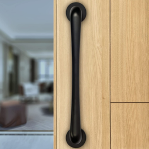 Mat black polo main door handle for pull and push